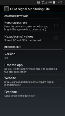 GSM Signal Monitoring Lite android App screenshot 0