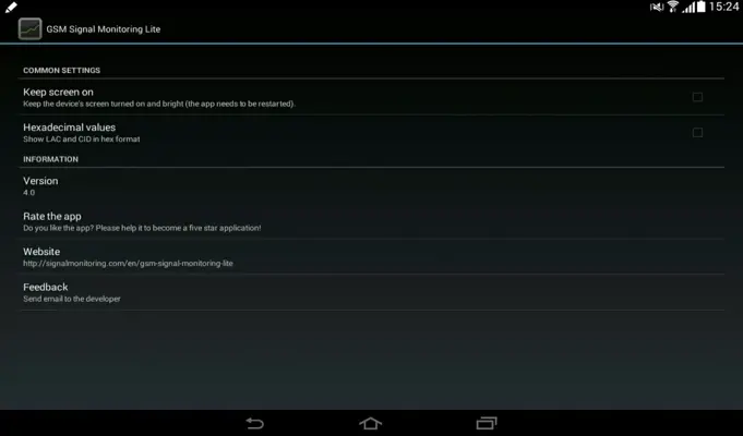 GSM Signal Monitoring Lite android App screenshot 2